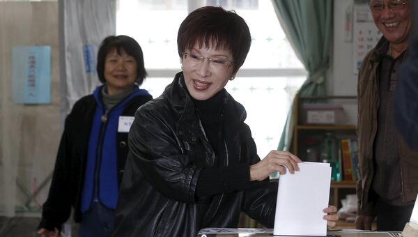 Хун Сючжу, первая в истории женщина - лидер партии Гоминьдан на Тайване, 26 марта 2016