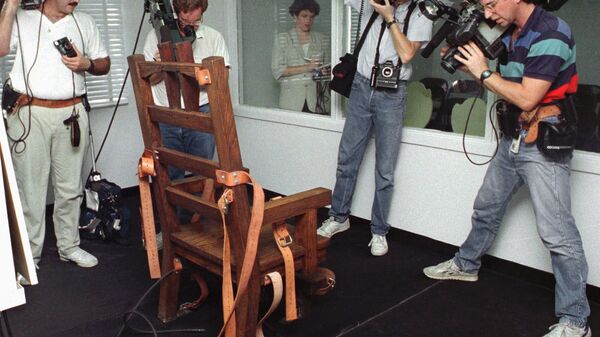 Электрический стул в американской тюрьме. Архивное фото