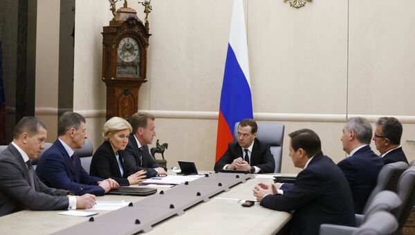 Премьер-министр РФ Д. Медведев провел совещание с вице-премьерами РФ. Архивное фото