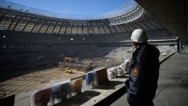 Реконструкция Большой спортивной арены Лужники в Москве. Архивное фото