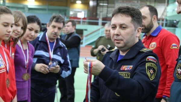 Награждение победителей соревнований за Кубок Российского союза спасателей