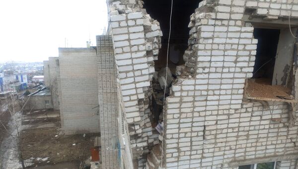 Пятиэтажный жилой дом, пострадавший в результате взрыва бытового газа, в Ясногорске под Тулой