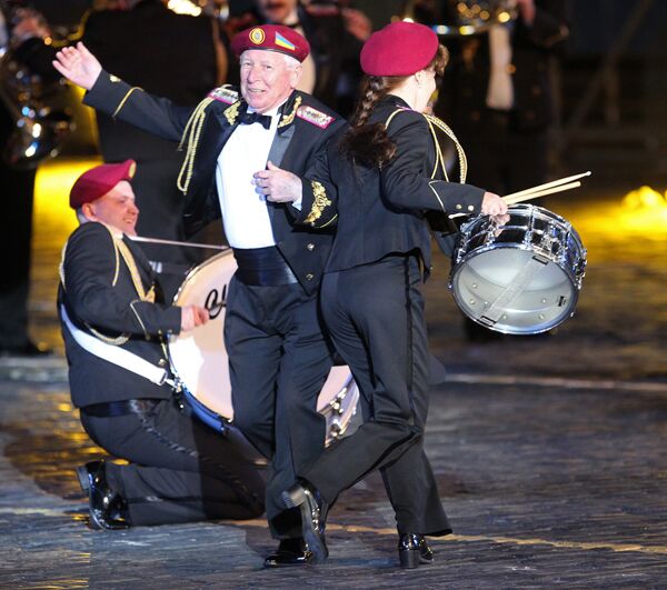 Национальный Президентский оркестр министерства обороны Украины на открытии Международного военно-музыкального фестиваля Спасская башня