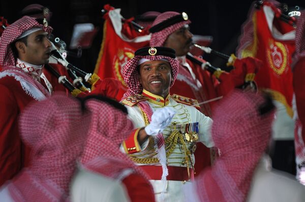 Оркестр полиции Бахрейна на закрытии Международного военно-музыкального фестиваля Спасская башня
