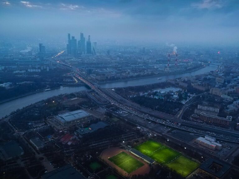 Вид на Москву с высоты птичьего полета Вид на Москву с высоты птичьего полета