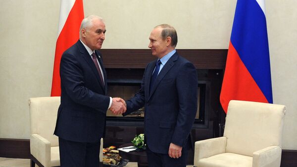 Встреча президента РФ В. Путина с президентом Южной Осетии Л. Тибиловым. Архивное фото