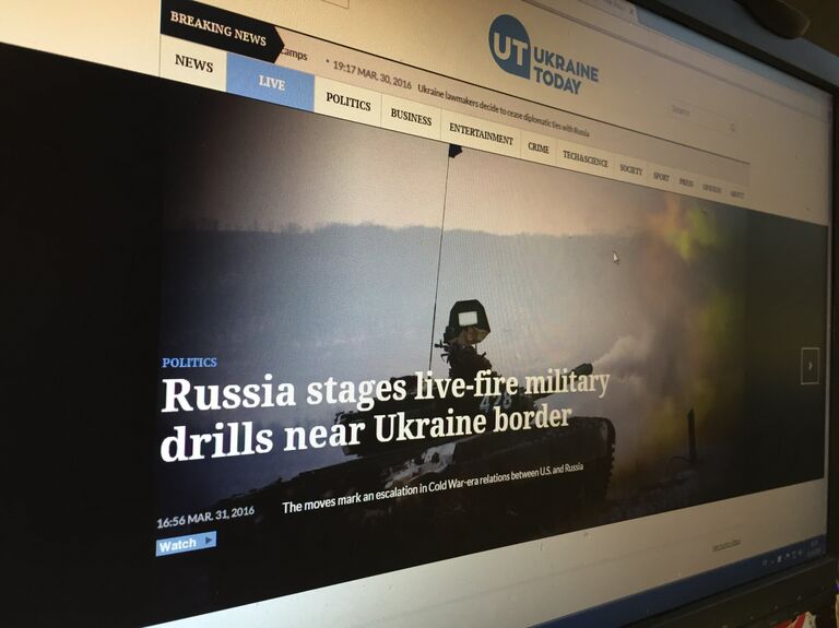 Скриншот страницы иновещательного канала Ukraine Today 
