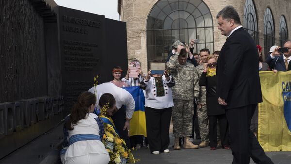 Президент Украины Петр Порошенко во время встречи с украинской общиной в Вашингтоне. 31 марта 2016