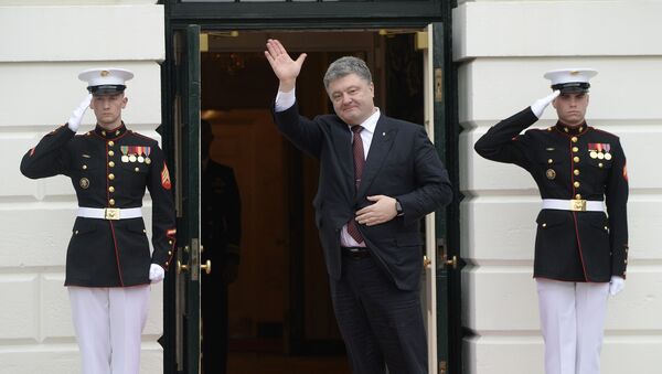 Президент Украины Петр Порошенко во время визита в США. Архивное фото