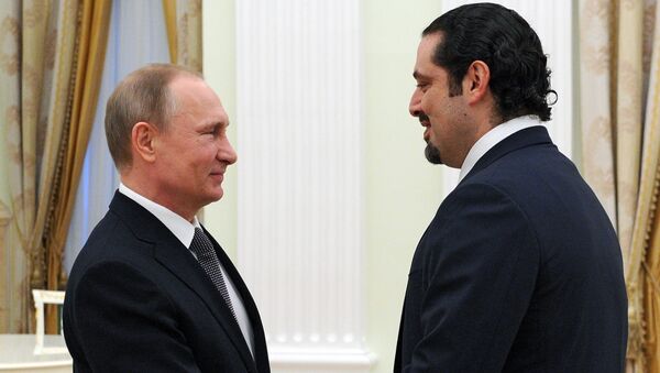 Встреча президента РФ В. Путина с бывшим председателем совета министров Ливан С. Харири