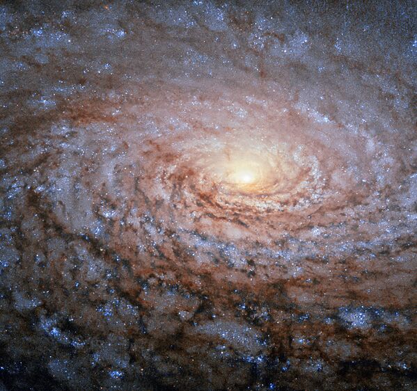 Галактика Messier 63 снятая телескопом Хаббл