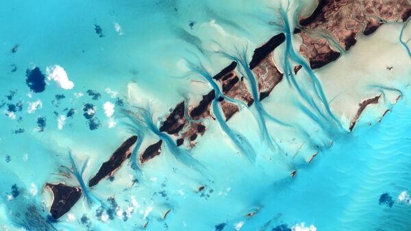 Багамские острова снятые с Международной космической станции