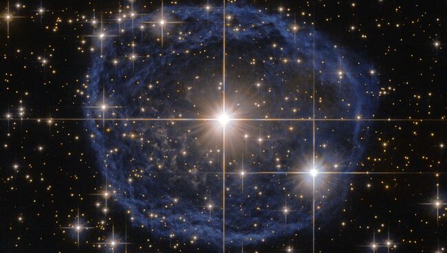 Звезда Вольфа — Райе (WR 31a) снятая телескопом Хаббл Звезда Вольфа — Райе (WR 31a) снятая телескопом Хаббл