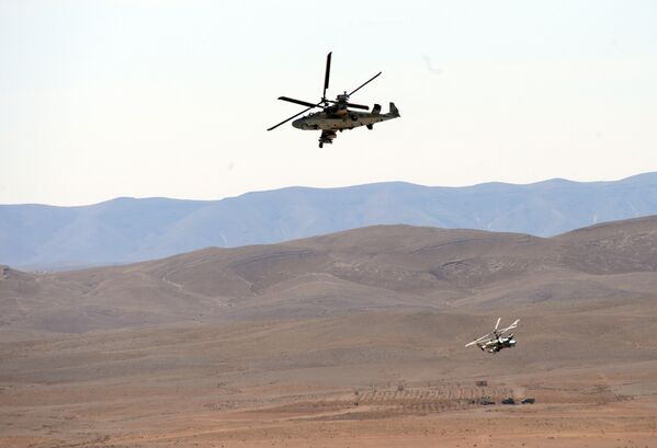 Боевое применение российского вертолета Ка-52 в Сирии