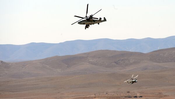 Боевое применение российского вертолета Ка-52 в Сирии