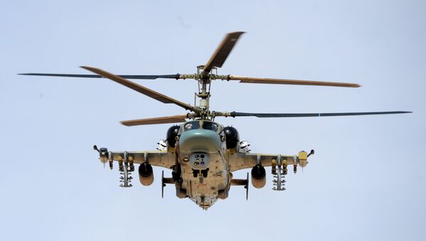 Боевое применение российского вертолета Ка-52 в Сирии. Архивное фото