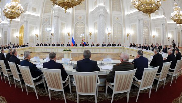 Президент РФ В. Путин Путин провел заседание Российского организационного комитета Победа