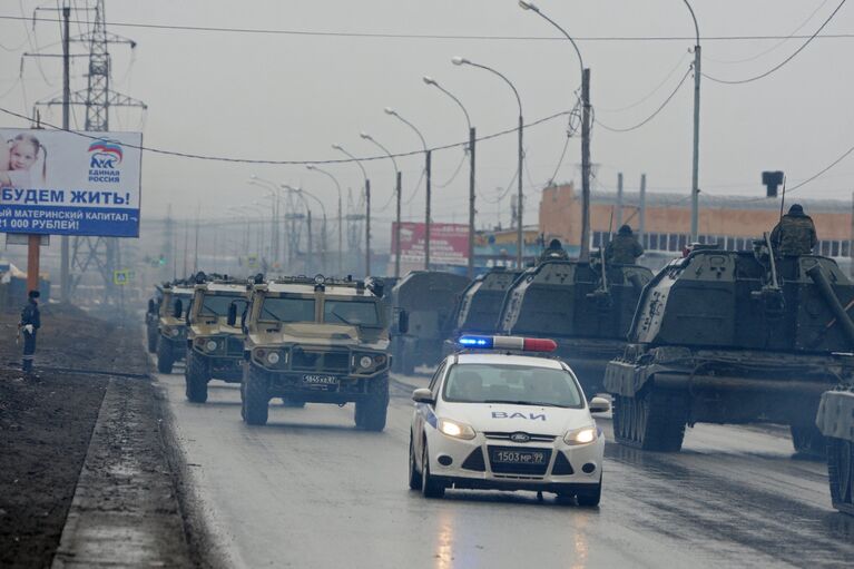 Военная техника на репетиции парада Победы в Екатеринбурге