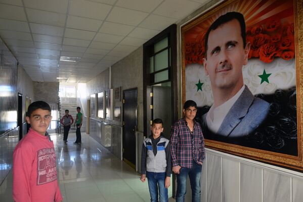 В дамасской школе, где учатся дети погибших военнослужащих сирийской армии