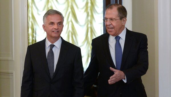 Министр иностранных дел РФ Сергей Лавров и Дидье Буркхальтер. Архивное фото