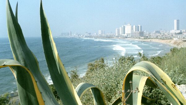 Вид на город Тель-Авив со стороны Средиземного моря. Архивное фото