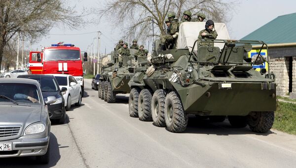 Военные на месте взрыва у здания ОВД в Ставропольском крае