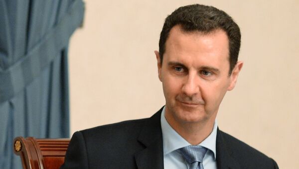Президент Сирии Башар Асад на встрече с российскими парламентариями в Дамаске