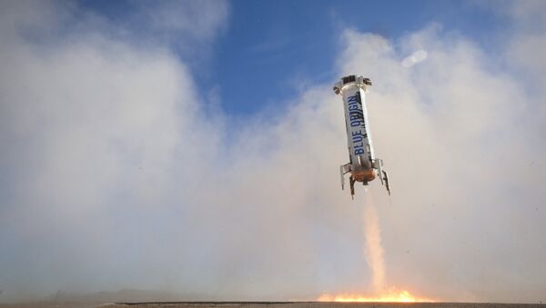 Посадка ракеты New Shepard в Западном Техасе