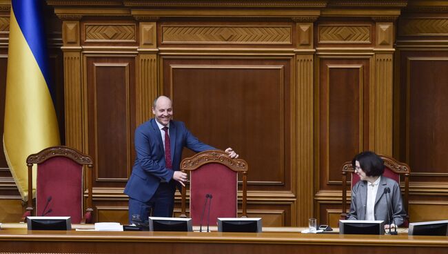 Заседание Верховной рады Украины. Андрей Парубий. Архивное фото