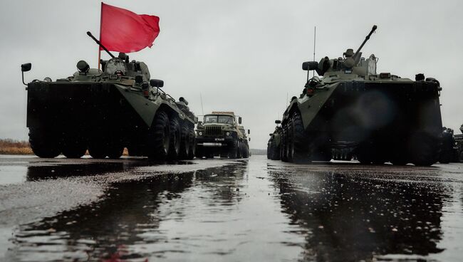 БТР-82А во время тренировки к военному параду, посвященному 71-й годовщине Победы в Великой Отечественной войне