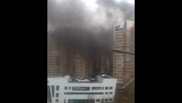 Пожар в подмосковном Пушкино