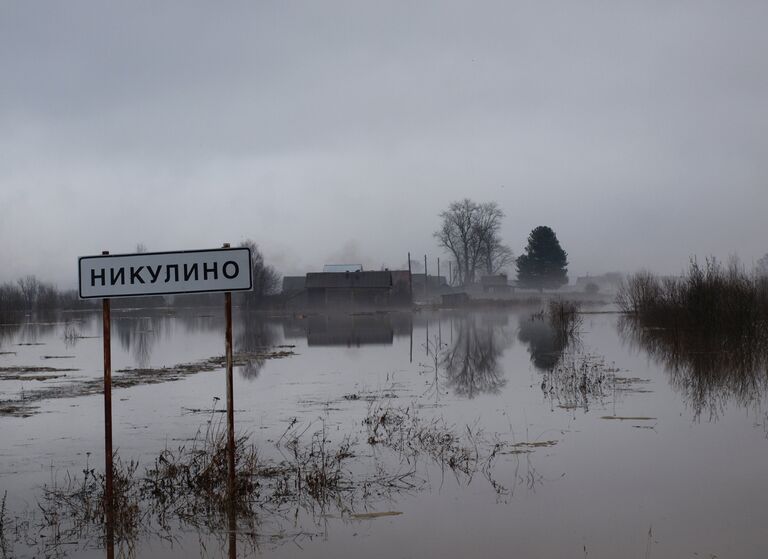 Паводок в деревне Никулино Вологодской области