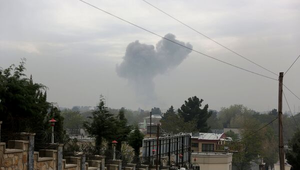 Место взрыва в Кабуле. 19 апреля 2016
