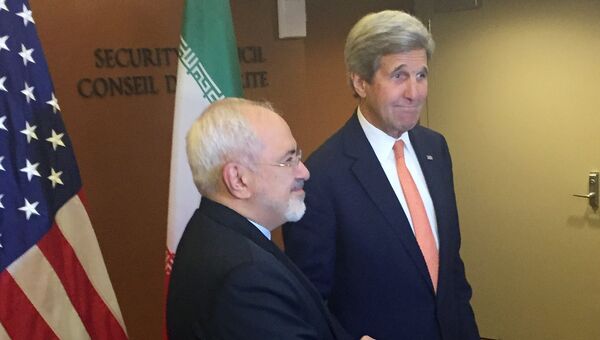 Встреча госсекретаря США Джона Керри с министром иностранных дел Ирана Мохаммадом Зарифом