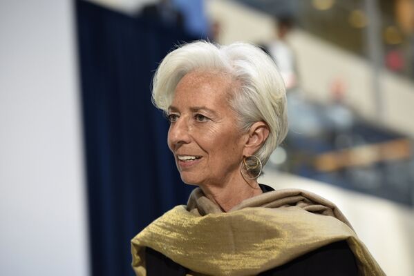 Глава Международного валютного фонда Кристин Лагард в штаб-квартире МВФ