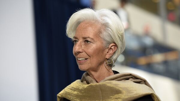 Глава Международного валютного фонда Кристин Лагард в штаб-квартире МВФ. Архивное фото