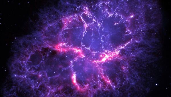 Фиолетовая туманность (крабовидная туманность) в созвездии Тельца