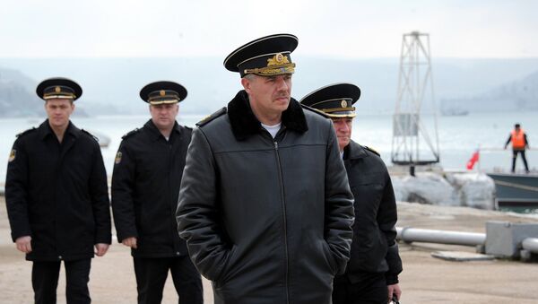 Командующий Черноморским флотом России адмирал Александр Витко в Севастополе. Архивное фото