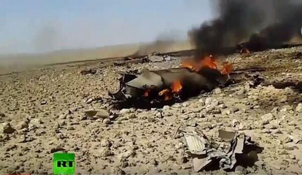 В интернете появилось видео якобы с места крушения МиГ-23 в Сирии
