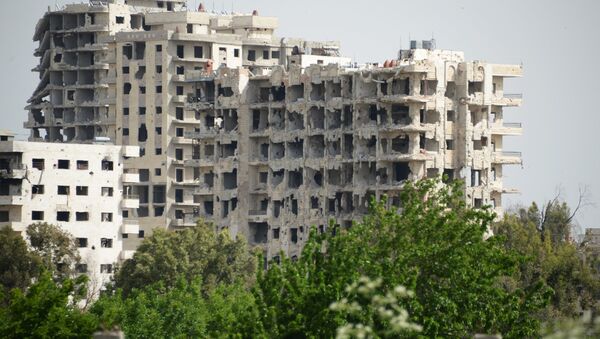 Район Нового города в Хомсе, контролируемый боевиками