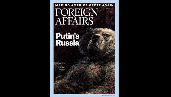 Foreign Affairs прорекламировал выпуск о России водкой, рюмками и медведем