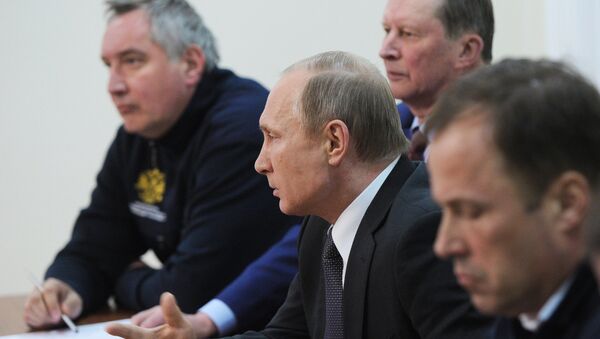 Президент РФ В. Путин провел заседание Госкомиссии по старту РН Союз-2.1а