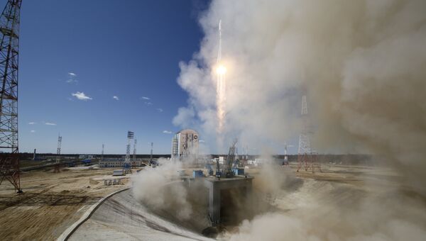 Старт ракеты-носителя Союз-2.1а с космодрома Восточный