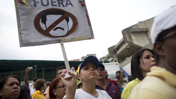 Антиправительственная демонстрация в Каракасе