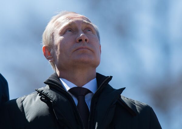 Президент РФ В. Путин на космодроме Восточный