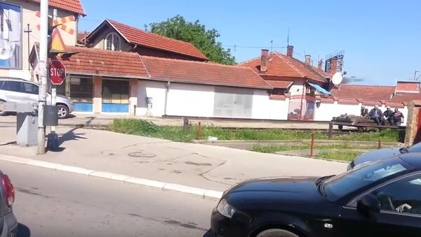 Переезд в Сербии. Кадр из видео.