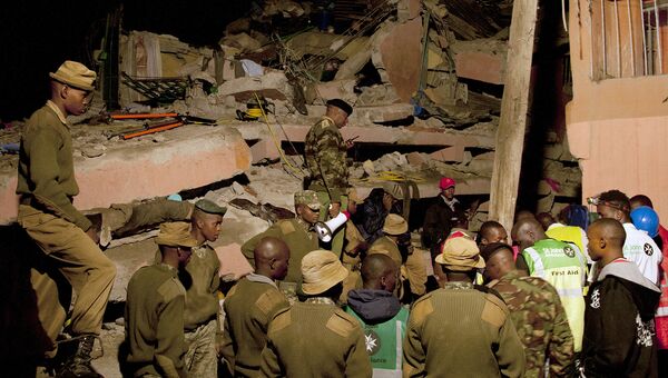 Обрушение шестиэтажного здания в одном из районов Найроби, Кения