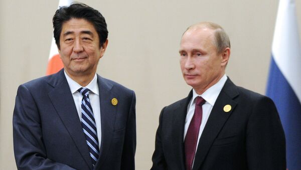 Премьер-министр Японии Синдзо Абэ и Президент России Владимир Путин. 15 ноября 2015