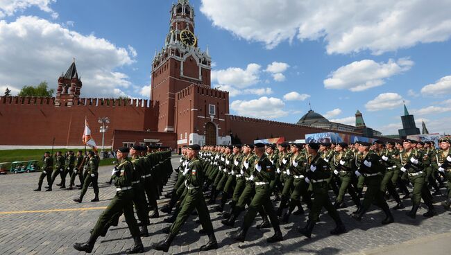 Генеральная репетиция военного парада в честь 71-й годовщины Победы в ВОВ