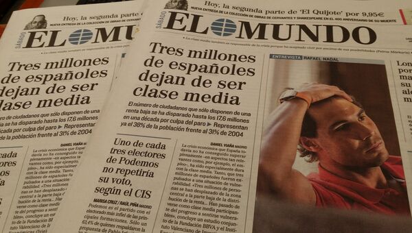 Испанская газета El Mundo. Архивное фото